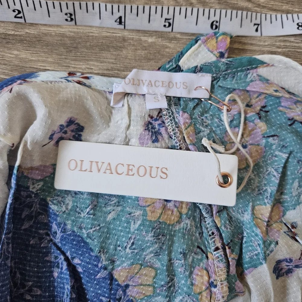 Olivaceous Multicolored Floral Patchwork Asymmetric Boho Midi Skirt